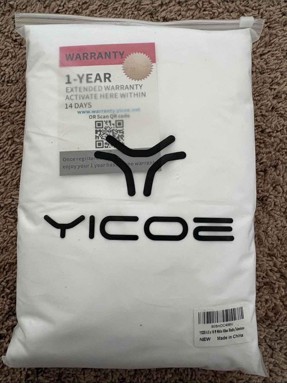 YICOE White Packaged Photography Sheet